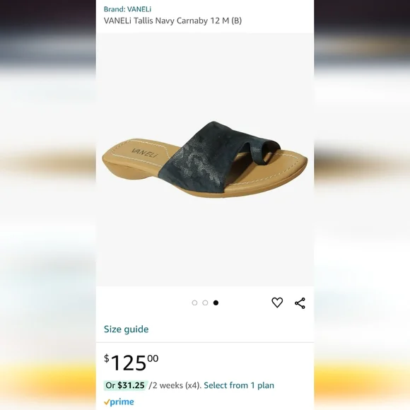 VANELI Tallis JEANS Denim Leather Sandal, NIB - Picture 9 of 10